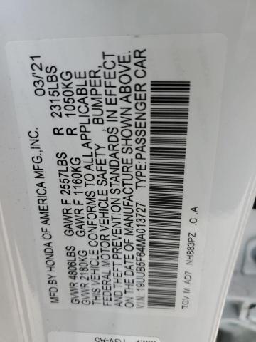 19UUB5F64MA013727 Acura Tlx Advance