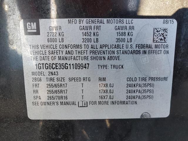 1GTG6CE35G1109947 GMC CANYON SLE