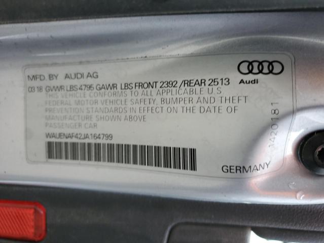 WAUENAF42JA164799 Audi A4 Premium Plus