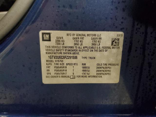 1GTV2UEC6FZ291506 GMC Sierra K1500 Sle