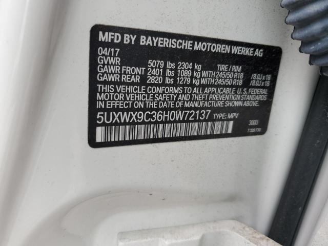 5UXWX9C36H0W72137 BMW X3 Xdrive28i