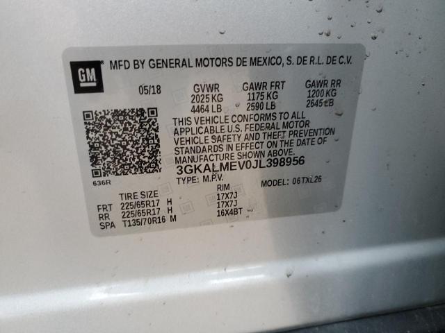 3GKALMEV0JL398956 GMC Terrain Sle