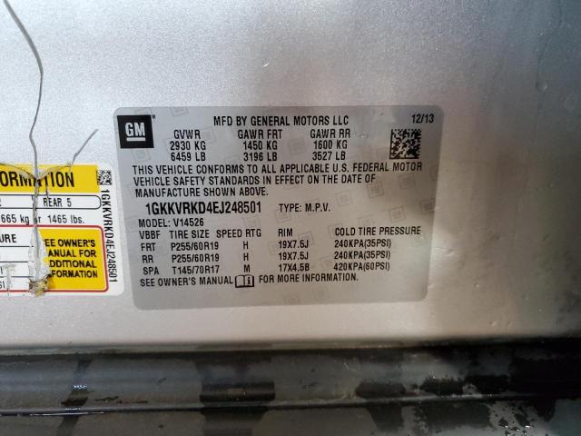 1GKKVRKD4EJ248501 GMC Acadia Slt-1