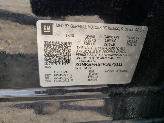 3GNKBFRS4KS573111 Chevrolet Blazer Premier