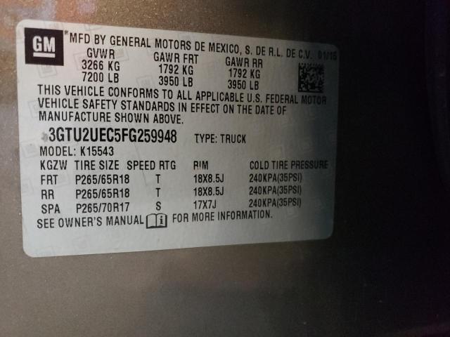 3GTU2UEC5FG259948 GMC Sierra K1500 Sle
