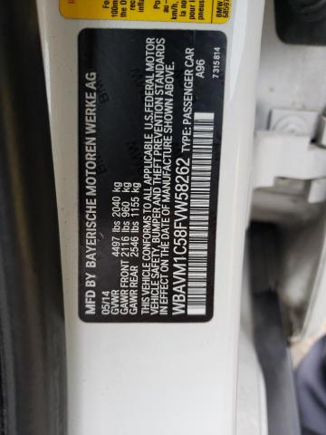 WBAVM1C58FVW58262 BMW X1 Sdrive28i