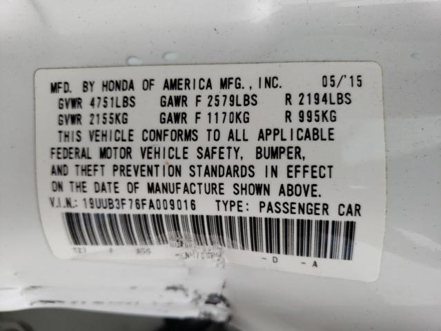 19UUB3F76FA009016 Acura Tlx Advance