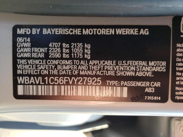 WBAVL1C56FVY27925 BMW X1 Xdrive28i