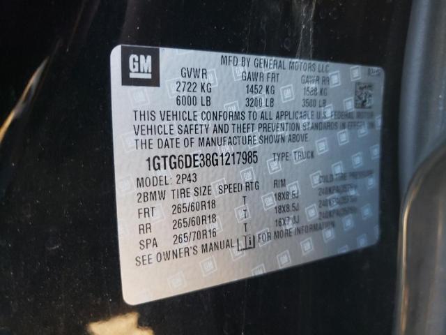 1GTG6DE38G1217985 GMC CANYON SLT