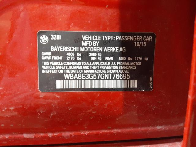 WBA8E3G57GNT76695 BMW 328 Xi Sulev