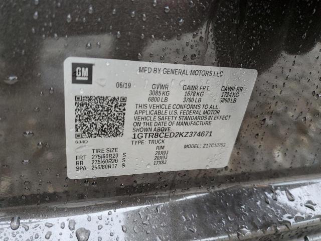1GTR8CED2KZ374671 GMC Sierra C1500 Elevation