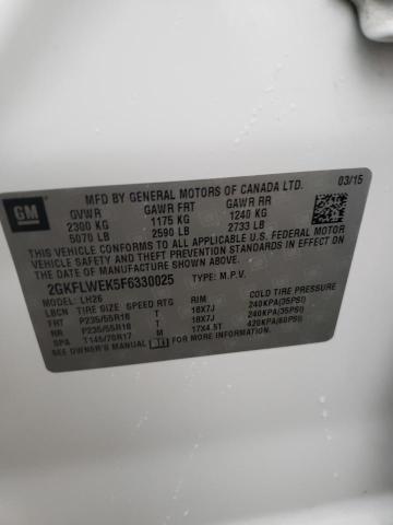 2GKFLWEK5F6330025 GMC Terrain Sle