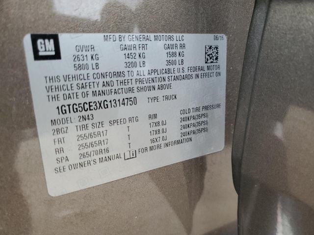 1GTG5CE3XG1314750 GMC CANYON SLE