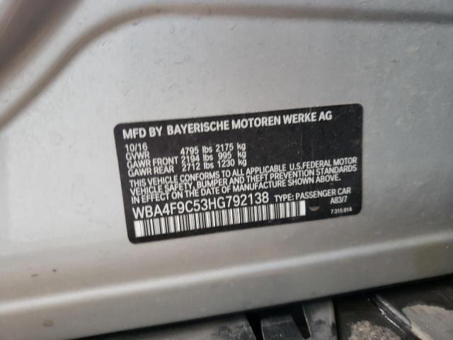 WBA4F9C53HG792138 BMW 430xi Gran Coupe