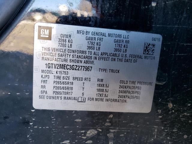 1GTV2MEC3GZ277967 GMC Sierra K1500 Sle