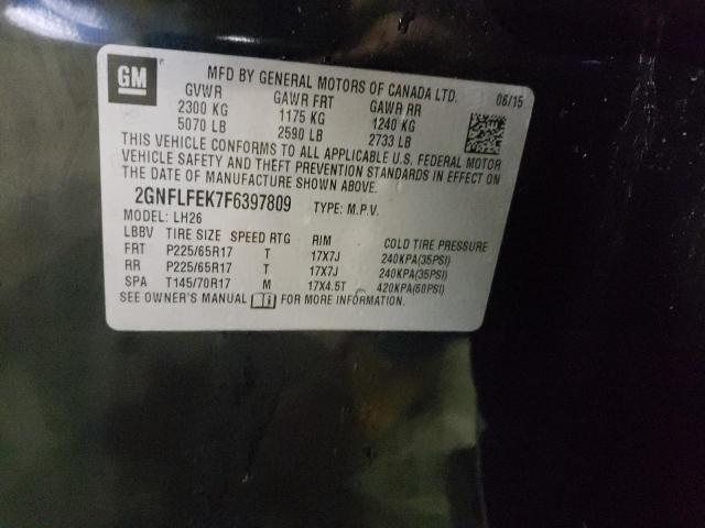 2GNFLFEK7F6397809 Chevrolet EQUINOX LT