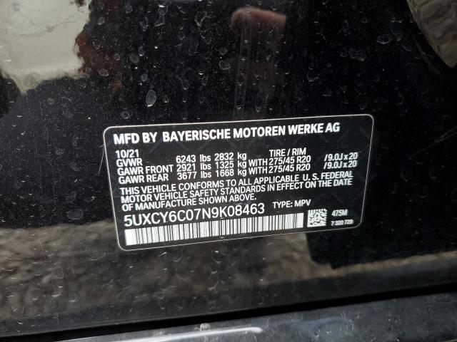 5UXCY6C07N9K08463 BMW X6 Xdrive40i