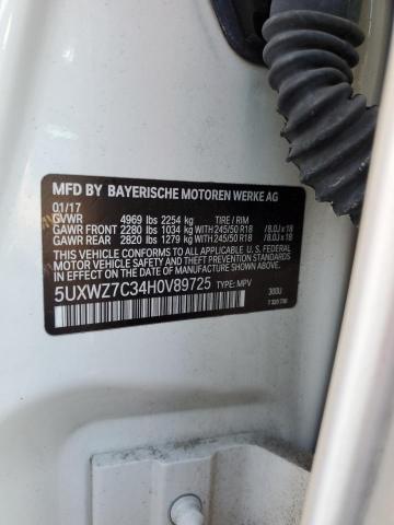 5UXWZ7C34H0V89725 BMW X3 Sdrive28i