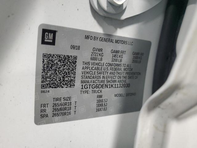 1GTG6DEN1K1132030 GMC CANYON SLT