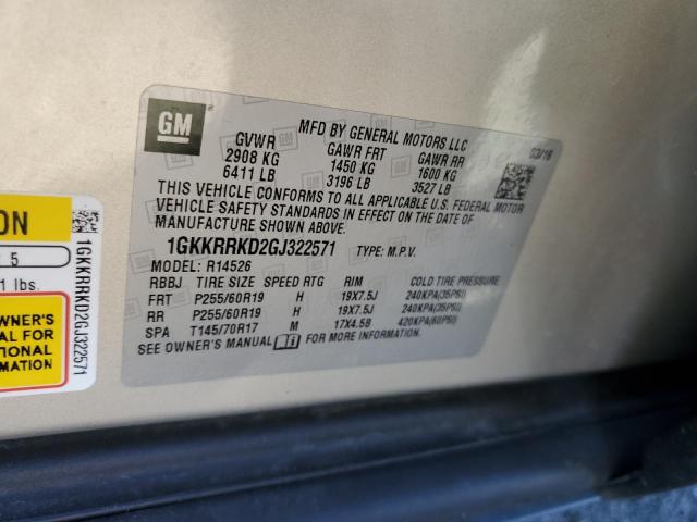 1GKKRRKD2GJ322571 GMC Acadia Slt-1