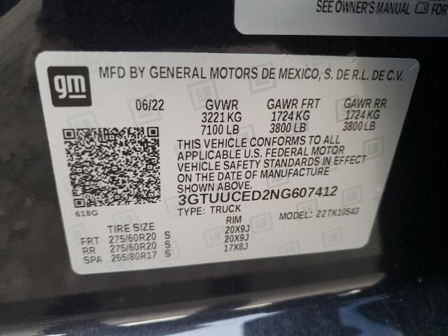 3GTUUCED2NG607412 GMC Sierra K1500 Elevation