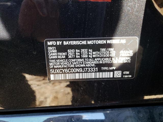 5UXCY6C00N9J73331 BMW X6 Xdrive40i
