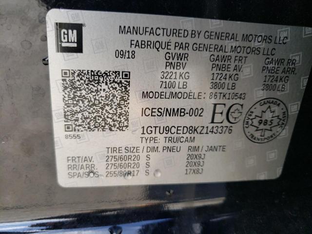 1GTU9CED8KZ143376 GMC Sierra K1500 Elevation