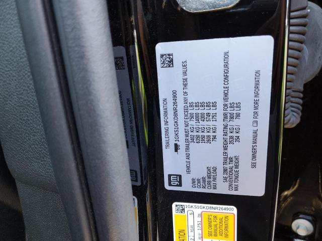 1GKS1GKD8NR264900 GMC Yukon Xl C1500 Slt