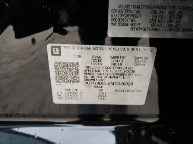 3GTU9DEL8MG130028 GMC Sierra K1500 Slt