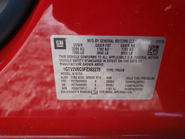 1GTV2VEC0FZ382275 GMC Sierra K1500 Slt