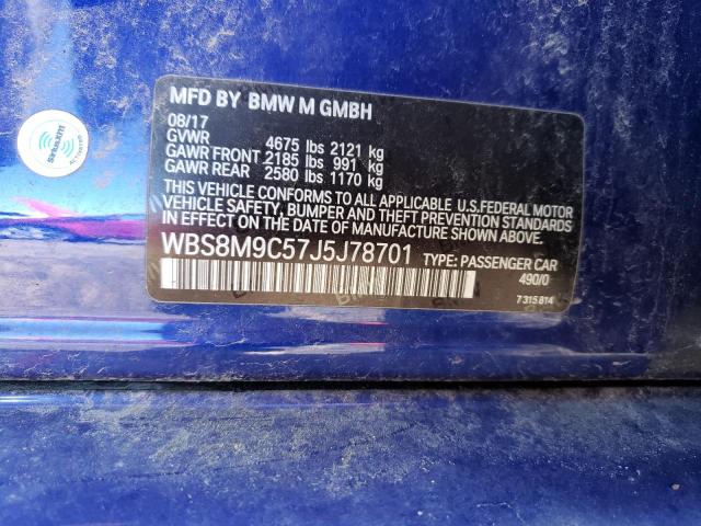 WBS8M9C57J5J78701 BMW M3