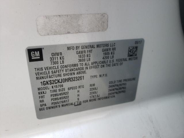 1GKS2CKJ0HR323261 GMC YUKON DENALI