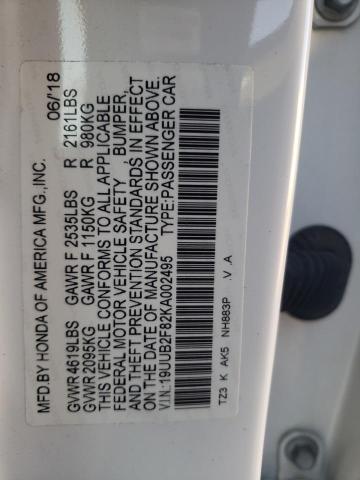19UUB2F82KA002495 Acura Tlx Advance