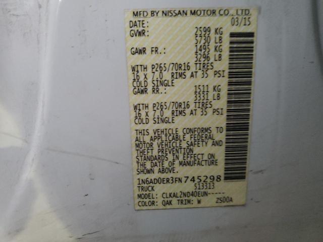 1N6AD0ER3FN745298 Nissan FRONTIER S