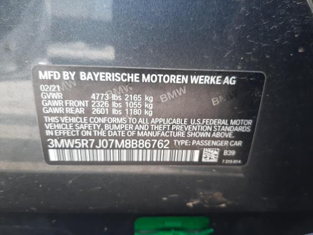 3MW5R7J07M8B86762 BMW 330XI