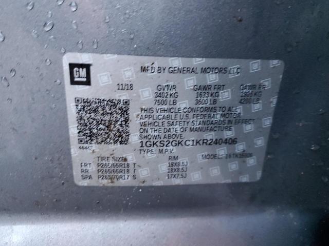1GKS2GKC1KR240406 GMC Yukon Xl K1500 Slt
