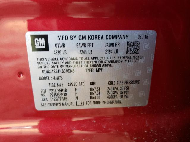KL4CJ1SB1HB016345 Buick Encore Sport Touring