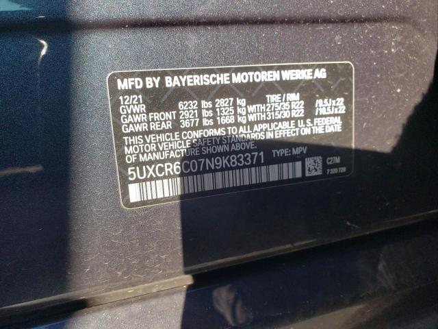 5UXCR6C07N9K83371 BMW X5 Xdrive40i