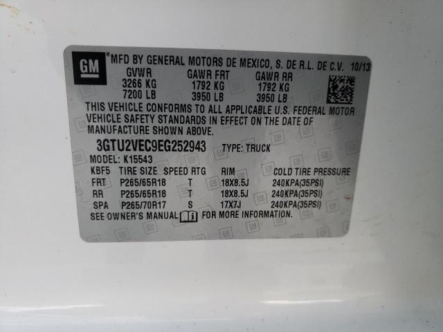3GTU2VEC9EG252943 GMC Sierra K1500 Slt