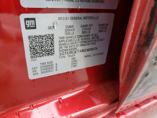 1GTU9CETXMZ409975 GMC Sierra K1500 Elevation