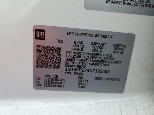 1GT49PE74NF172400 GMC Sierra K2500 At4
