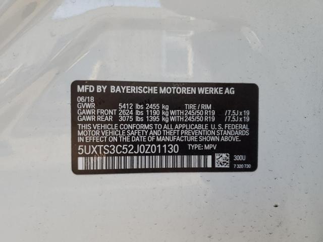 5UXTS3C52J0Z01130 BMW X3 Xdrivem40i