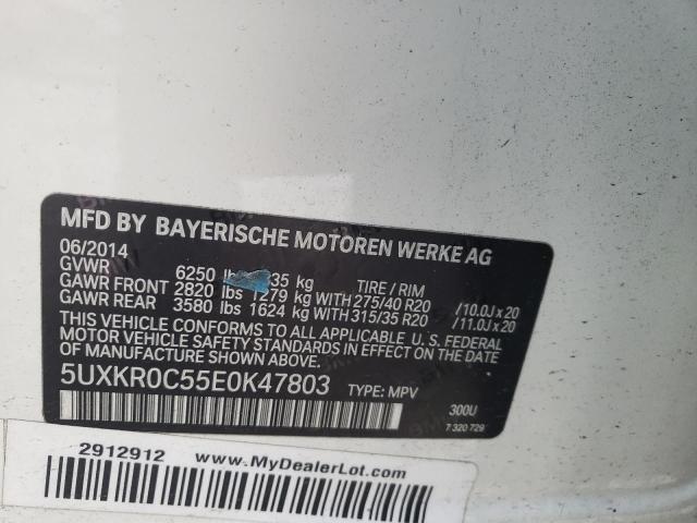 5UXKR0C55E0K47803 BMW X5 Xdrive35i