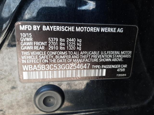WBA5B3C53GG254647 BMW 535 XI