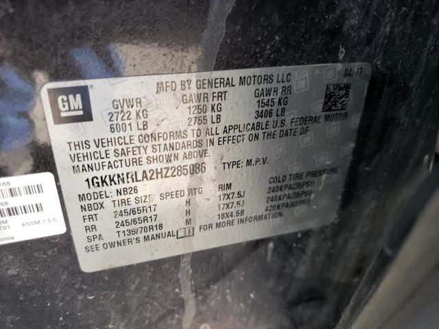 1GKKNRLA2HZ285086 GMC ACADIA SLE