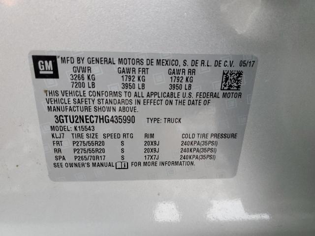3GTU2NEC7HG435990 GMC Sierra K1500 Slt
