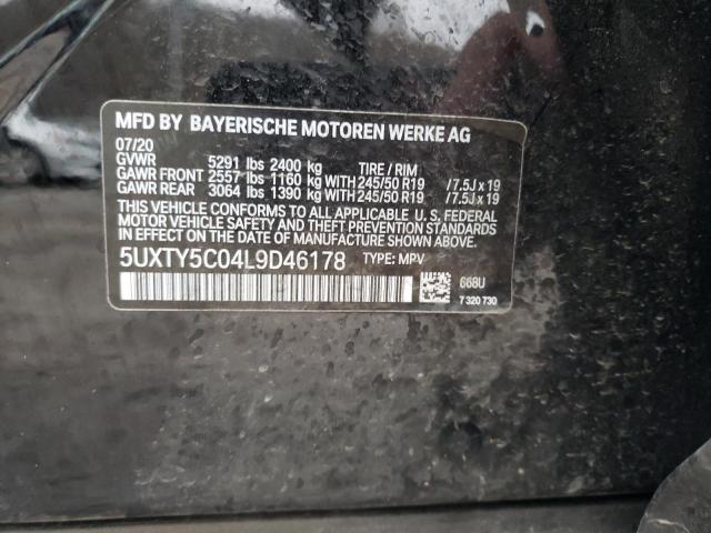 5UXTY5C04L9D46178 BMW X3 Xdrive30i