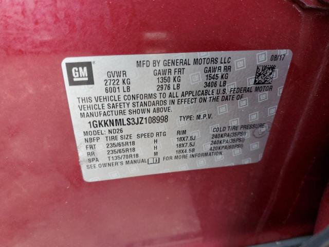 1GKKNMLS3JZ108998 GMC Acadia Slt-1