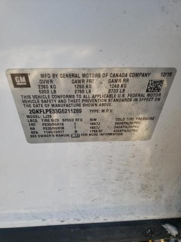 2GKFLPE33G6211289 GMC Terrain Slt