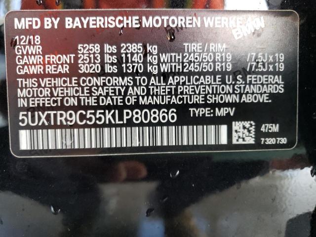 5UXTR9C55KLP80866 BMW X3 Xdrive30i